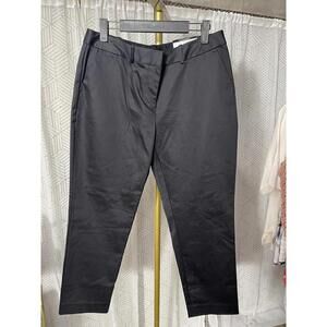 NWT Worthington Black Pants Office Career Straight Leg Modern Crop Fit Size 8